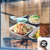 パパイヤサラダイサーンフードタイ料理レストラン ウィンドウサイン (カフェ窓)