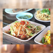 パパイヤサラダイサーンフードタイ料理レストラン ウィンドウサイン (シート2)