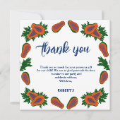 パパイヤスイートフルーツフレッシュサマーサンキューカード 招待状 (正面)