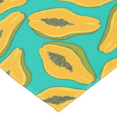 パパイヤスライスターコイズ テーブルクロス (アングル)