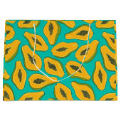 パパイヤスライスターコイズ ラージペーパーバッグ (正面)