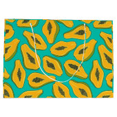 パパイヤスライスターコイズ ラージペーパーバッグ (裏面)