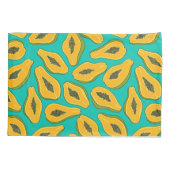 パパイヤスライスターコイズ 枕カバー (裏面)