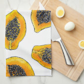 パパイヤスライス キッチンタオル (四つ折り)