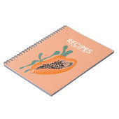 パパイヤトロピカルフルーツ抽象芸術レシピ ノートブック (左側)