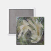 パパイヤフラワーin抽象芸術 マグネット (正面/裏面)