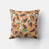 パパイヤフルーツウォーターカラー クッション (裏面)