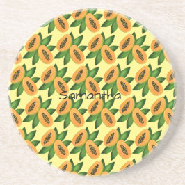 パパイヤフルーツラッピング紙 コースター