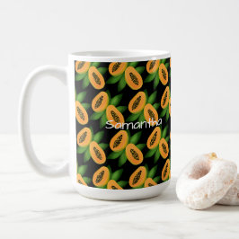 パパイヤフルーツラッピング紙 コーヒーマグカップ