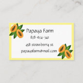 パパイヤフルーツラッピング紙 名刺 (裏面)