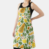 パパイヤレモンピーチマンゴーフルーツエキゾチックな熱帯の縫い目 エプロン (インサイチュ)