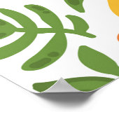 パパイヤレモンピーチマンゴーフルーツエキゾチックな継ぎ目 ポスター (角)