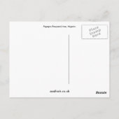 パパイヤ木、ナイジェリア ポストカード (裏面)