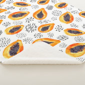 パパイヤ果実:抽象芸術水彩模様。 シェルパブランケット (3/4)