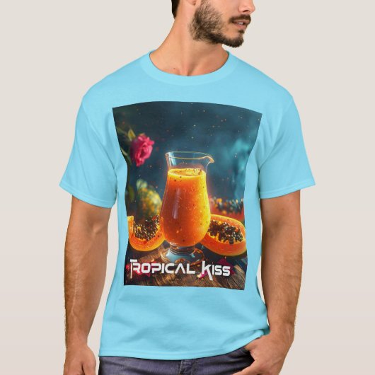 パパイヤ - トロピカルキス Tシャツ (正面)