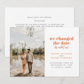 パパイヤ 私たちは日程を変更したが、待つことができなかった 案内状 (正面/裏面)