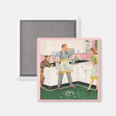 パパインエプロンレトロ1950磁石 マグネット (正面/裏面)