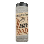 パパウェスタン素晴らしをテーマにした名前をカスタムするコーヒーマグ タンブラー (正面)