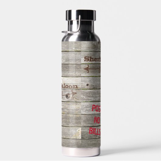 パパウェスタン素晴らしをテーマにした名前をカスタムする ウォーターボトル (右面)