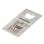 パパウェスタン素晴らしをテーマにした名前をカスタムする クレジットカード栓抜き (正面アングル)