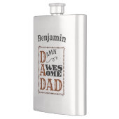 パパウェスタン素晴らしをテーマにした名前をカスタムする フラスク (左)