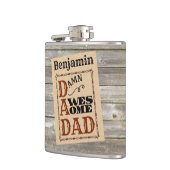 パパウェスタン素晴らしをテーマにした名前をカスタムする フラスク (左)