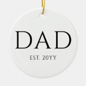 パパエストニューモダンダディがパパに昇格 セラミックオーナメント (正面)