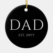 パパエストニューモダンダディがパパに昇格 セラミックオーナメント (正面)
