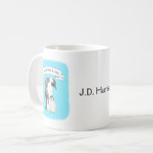 パパエバファーザーズデイペンギンギフト名前をカスタムする コーヒーマグカップ (正面左)