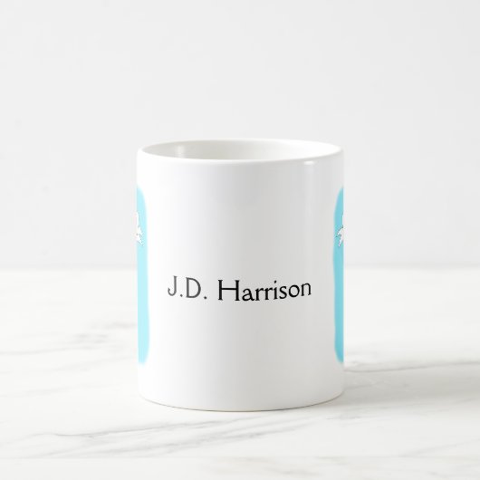 パパエバファーザーズデイペンギンギフト名前をカスタムする コーヒーマグカップ (中央)