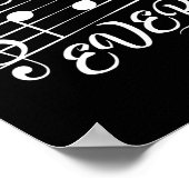 パパエバーミュージックノートミュージシャンファーザーズデイ ポスター (角)