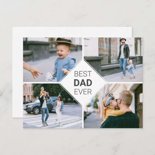 パパエバ最高のフォトコラージュファーザーズデイ 案内ポストカード (正面/裏面)