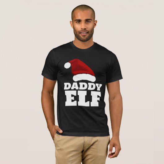 パパエルフ お父さん クリスマスTシャツ Tシャツ (正面フル)