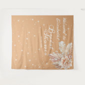 パパエレガントスグラスブライダルシャワーベージュフローラ タペストリー (正面(横))