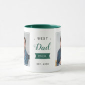 パパエヴァ最高のーファーダディグリーン誕生日フォト マグカップ (中央)