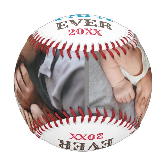 パパエ最高のバー引用文の父とベビーの写真 野球ボール (正面)