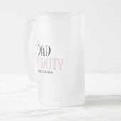 パパオフデューティ頼ーはお母さんおもしろい フロストグラスビールジョッキ (正面左)