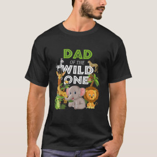 パパオブザワイルドワンズーズー誕生日サファリジャングルアニ Tシャツ