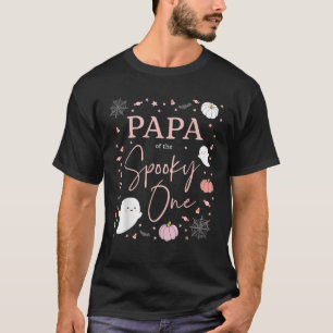 パパオブザワン不気味ガールファースト誕生日ピンクハ Tシャツ