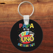 パパオブザ誕生日ボーイウノゲームBデイファミリーパー キーホルダー (正面)