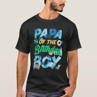パパオブザ誕生日ボーイザビッグワンサーフファミリーB Tシャツ