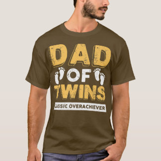 パパオブツインズクラシックオーバーアおもしろいチーバーツインパパF Tシャツ