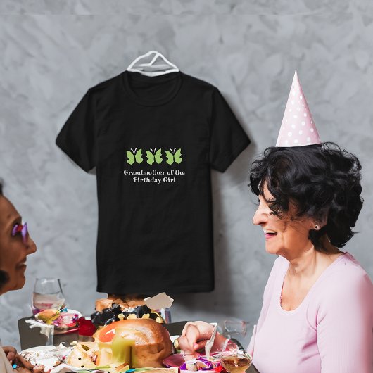 パパオブバタフライ誕生日ガール Tシャツ