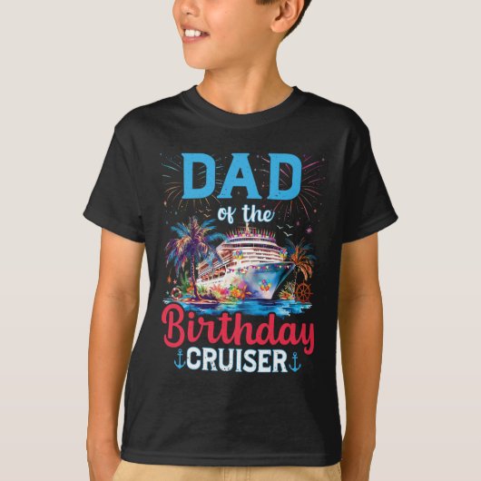 パパオブ誕生日クルーザーおもしろいクルーズ誕生日 Tシャツ (正面)