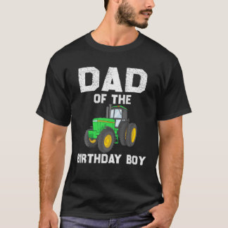 パパオブ誕生日ボーイファームトラクターパーティーファミリー Tシャツ