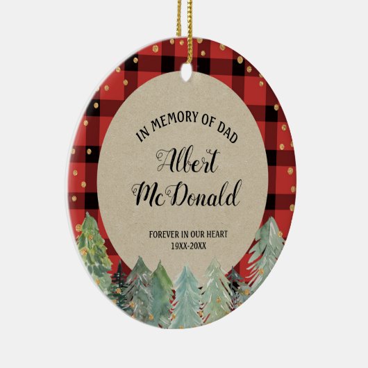 パパオーナメント冬のクリスマスプレゼントのメモリ内 セラミックオーナメント (右)