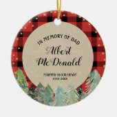 パパオーナメント冬のクリスマスプレゼントのメモリ内 セラミックオーナメント (正面)