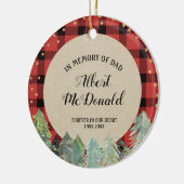 パパオーナメント冬のクリスマスプレゼントのメモリ内 セラミックオーナメント (左)