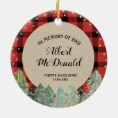 パパオーナメント冬のクリスマスプレゼントのメモリ内 セラミックオーナメント (裏面)