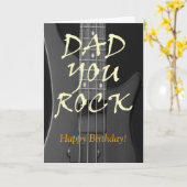 パパカスタムなハッピーバースデーの挨拶を揺すります カード (黄色い花)